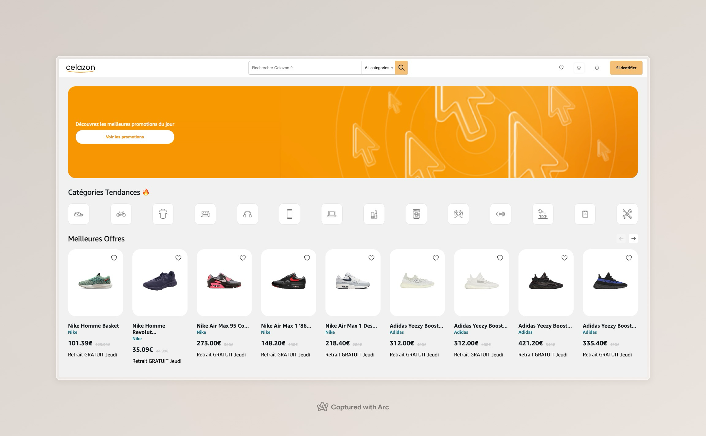 Capture d'écran du projet Refonte Amazon
